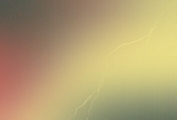 Gradient background with warm tones, subtle textures, faint lightning