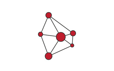 Obraz premium Network Diagram with Nodes, Interaction, Social Dynamics, Relationship, Knowledge Graph Concept Image.