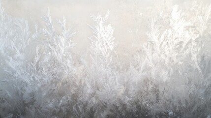 Fototapeta premium Frosted foliage creates a winter wonderland effect on a chilly morning
