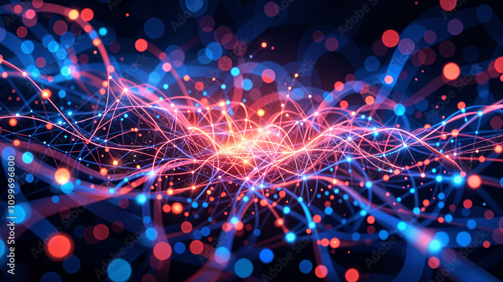 Aufkleber abstract digital circuits interface background. generative ai