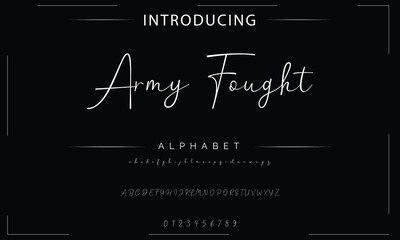 Obraz premium Signature Font Calligraphy Logotype Script Font Type Font lettering handwritten