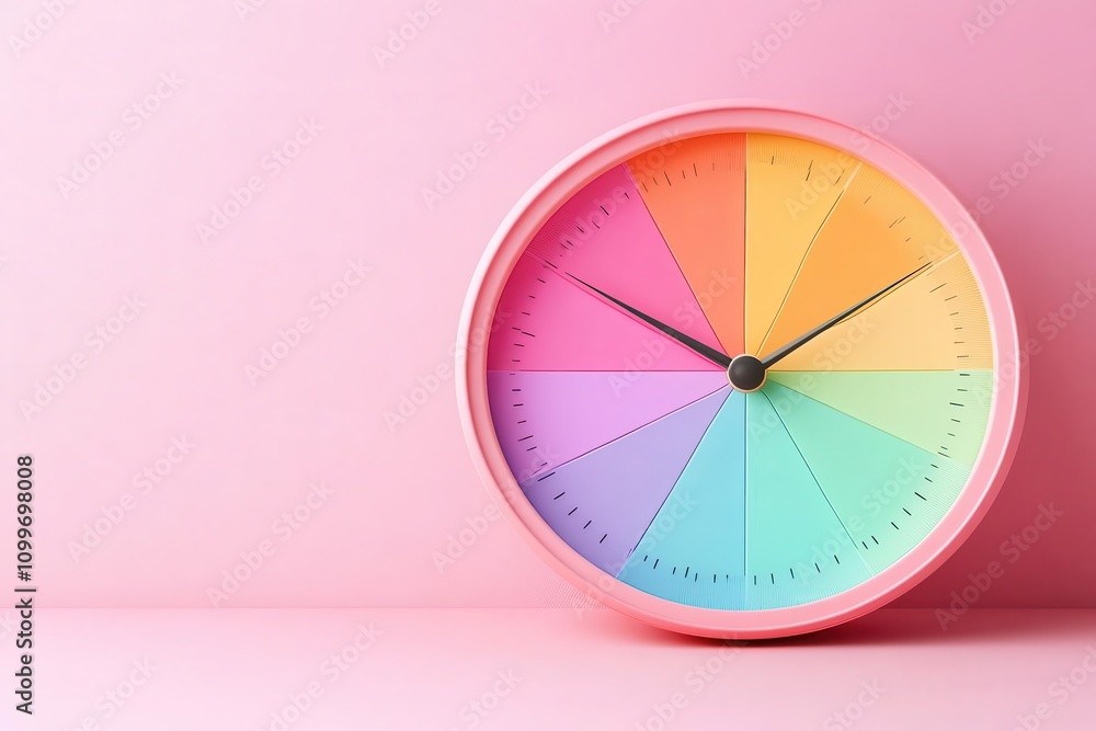 Poster performance insights tracker flat design front view tracking feedback theme 3d render colored pastel