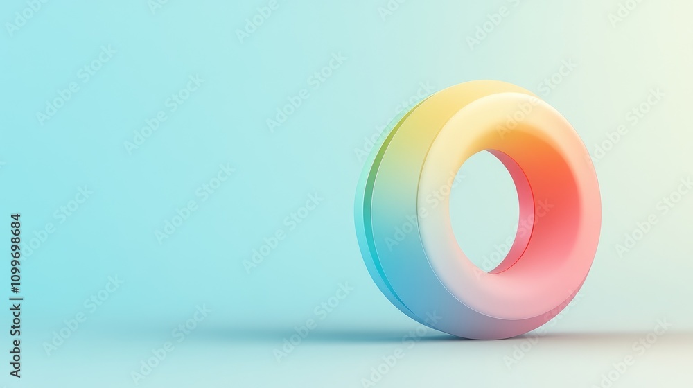 Aufkleber a modern, segmented donut chart with gradient colors on a smooth background, showcasing business sec