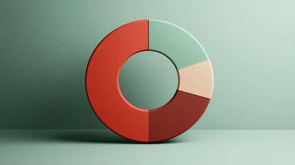 A modern, segmented donut chart with gradient colors on a smooth background, showcasing business sector analysis visually