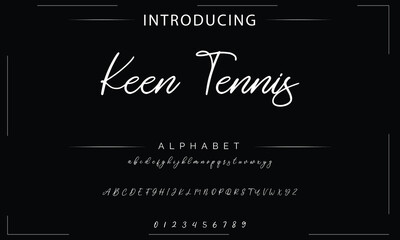 Hand drawn typeface. Handwritten script alphabet isolated on white background. Handmade alphabet for your designs logo, posters, invitations, cards, etc.