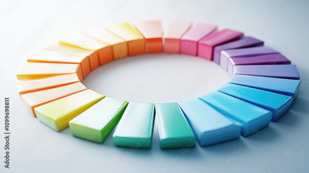 Aufkleber a modern, segmented donut chart with gradient colors on a smooth background, showcasing business sec