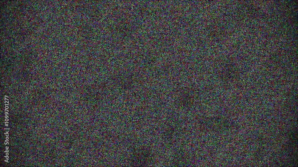 Poster full screen tv static noise texture graphic overlay with circular dirt smudges. television glitch wi