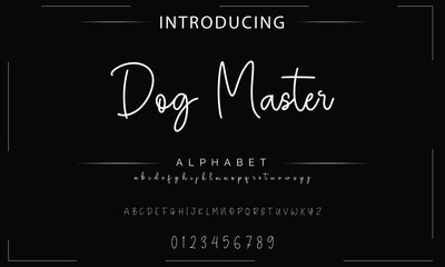 Hand drawn typeface. Handwritten script alphabet isolated on white background. Handmade alphabet for your designs logo, posters, invitations, cards, etc.