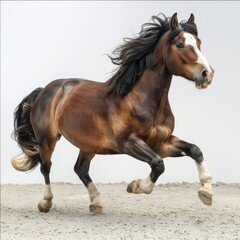 Obraz premium Andalusian horse kicking out horse