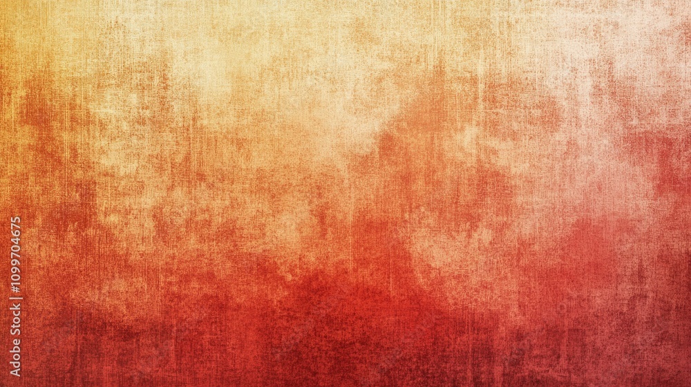 Poster a smooth gradient background transitioning from warm oranges to deep reds, featuring subtle textures