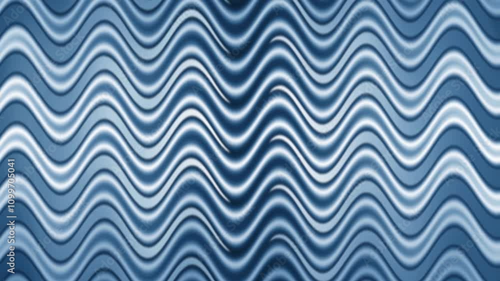 Aufkleber abstract blue wave pattern with dynamic flow - abstract background featuring undulating blue and whi