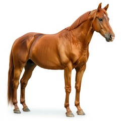 Obraz premium chestnut horse in studio setting horse