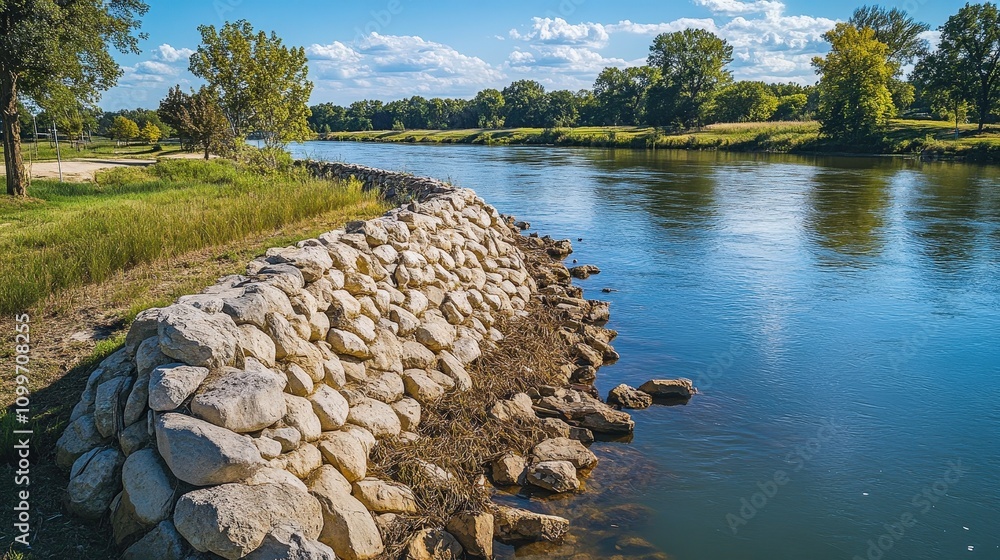 Poster propose a riverbank stabilization project for a community prone to flooding. your design should incl