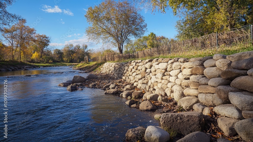 Poster propose a riverbank stabilization project for a community prone to flooding. your design should incl
