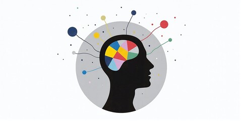 Obraz premium A vibrant mind bursts with creativity, imagination flowing freely, shaping ideas into unique visions and innovative concepts