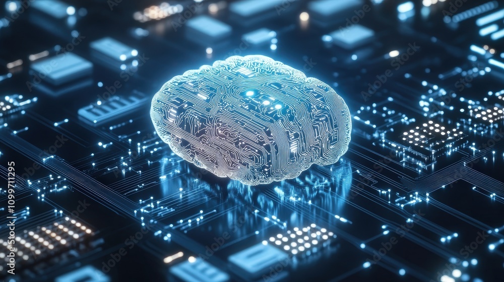 Poster the creation process of ai as layers of information, each level refining and focusing data into prec