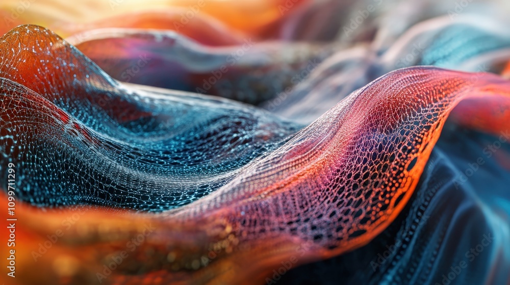 Poster the creation process of ai as layers of information, each level refining and focusing data into prec