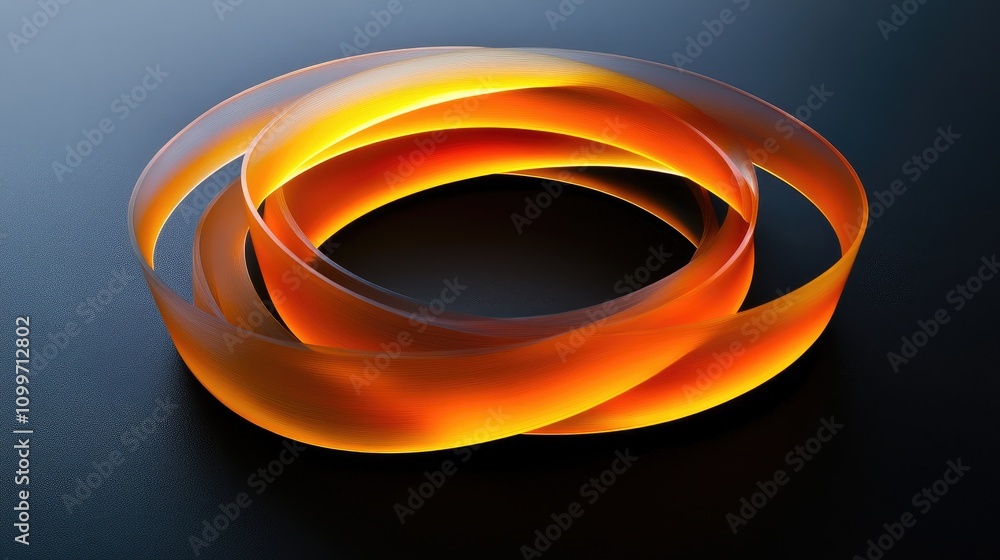 Poster abstract circular gradient graphics, layered with translucent colors on a dark surface, creating an 