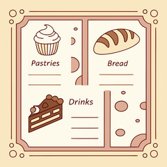 vector illustration of a coffee menu