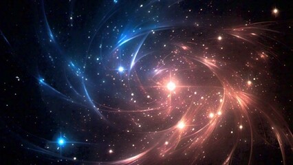 Obraz premium Galaxy Nebula Eye Background with brown and blue swirl and Stars 4k hd high quality 