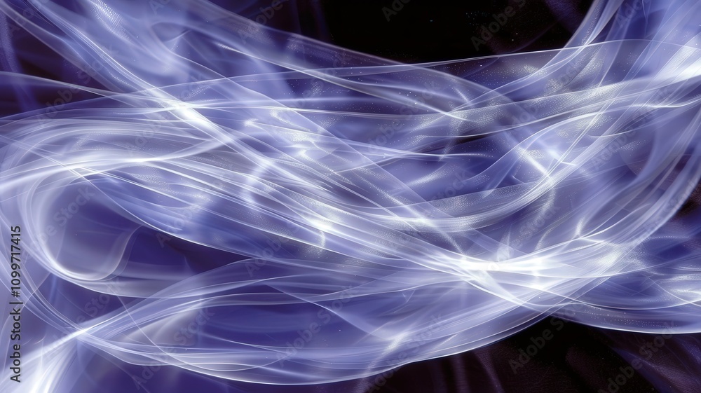 Poster dynamic light waves in abstract motion digital art conceptual environment dark background visual rep