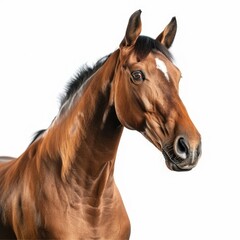 Obraz premium Portrait of chestnut horse horse