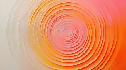 Concentric circles in warm gradient hues, radiating from the center and fading outward, forming a soothing, ripple-like graphic effect