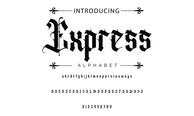 Busied Vintage tattoo font. Font for the tattoo studio logos, alcohol branding, and many others in retro style.