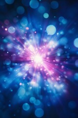 Obraz premium Abstract shining blue and pink glitter lights background. Circle blurred bokeh. Festive romantic backdrop for Christmas, New Year, Women's Day, Mother's Day, birthday, wedding, holiday or event