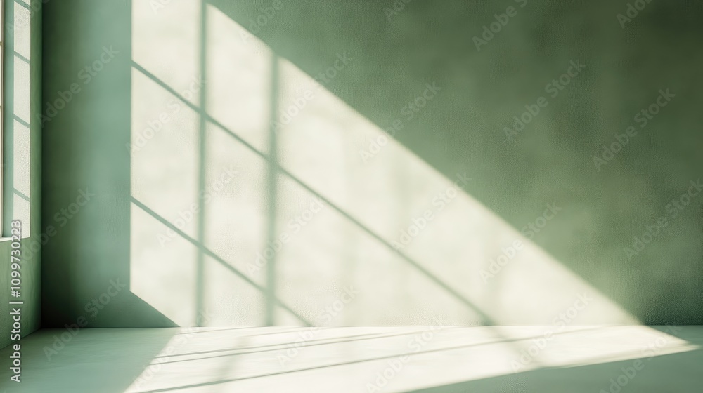 Poster abstract light background with soft shadows a minimalist interior featuring ample copy space ideal f