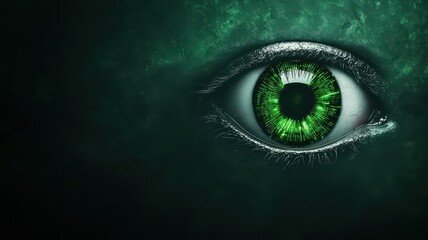 Fototapeta premium A close-up of a captivating green eye, evoking depth and mystery.