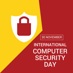 Vector illustration of a Background for International Computer Security Day.