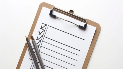 A clipboard with a checklist, suggesting tasks or project management.