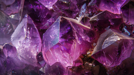 Detailed Amethyst Crystals in Rich Purple Shades