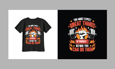 Fitness Gym T-shirt design Template 