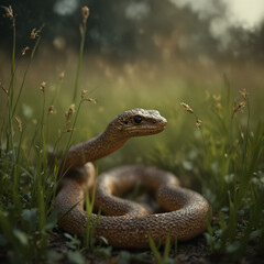 Fototapeta premium snake in the grass