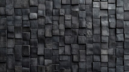 Black Wood Wall Texture: Geometric Pattern and Modern Design