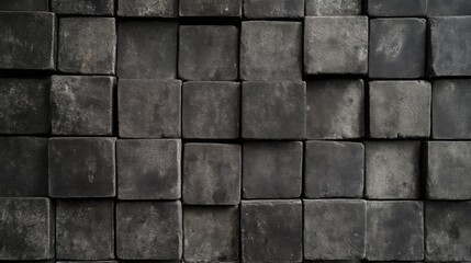 Abstract Stone Wall Texture: Gray Square Patterned Building Exterior