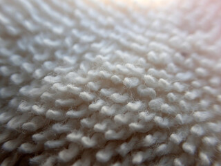 Close-up image of a fabric texture. Microscope mode.