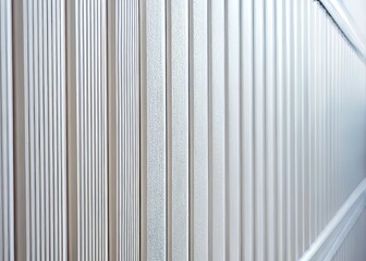 Obraz premium Elegant White Batten Background for Minimalist Designs, Perfect for Product Photography, Website Layouts, and Artistic Presentations with High Depth of Field Effects