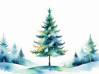 Obraz premium Modern Minimalist Christmas Tree: Sleek Ambiance & Cozy Lighting