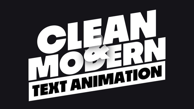 Clean and Modern Text Animation | Fast-Paced Kinetic Typography Animation for Social Media and Online Ads