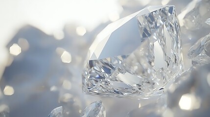 A Large Diamond Amongst Smaller Diamond Fragments