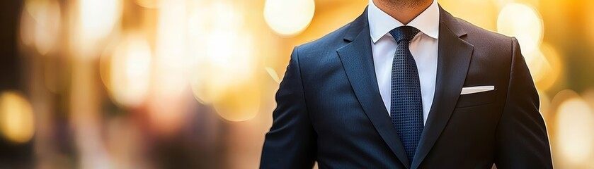 Businessman Suit  Elegant Tie  Professional Attire  Corporate Fashion