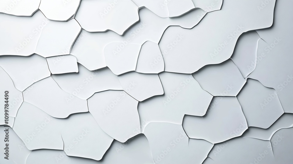 Poster clean minimalist geometric overlapping white transparent shapes abstract background