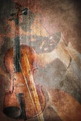 Grunge Music Instrument Concept Background