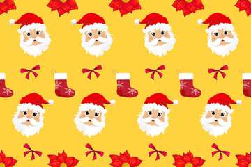Wallpaper in a cute style Christmas Tree Theme. Seamless Christmas pattern.
Merry Christmas vintage ethnic seamless pattern and beautiful patterns, is used for carpets, curtains, tiles, blankets