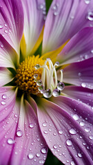 Dewdrops on White Lily