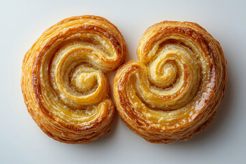 Obraz premium Delightful puff pastry cookies evoke sweetness and richness of French baking