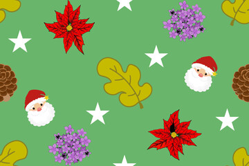 Wallpaper in a cute style Christmas Tree Theme. Seamless Christmas pattern.
Merry Christmas vintage ethnic seamless pattern and beautiful patterns, is used for carpets